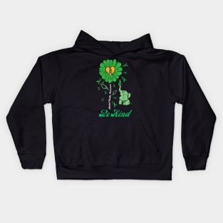 Be kind elephant mental health month Kids Hoodie